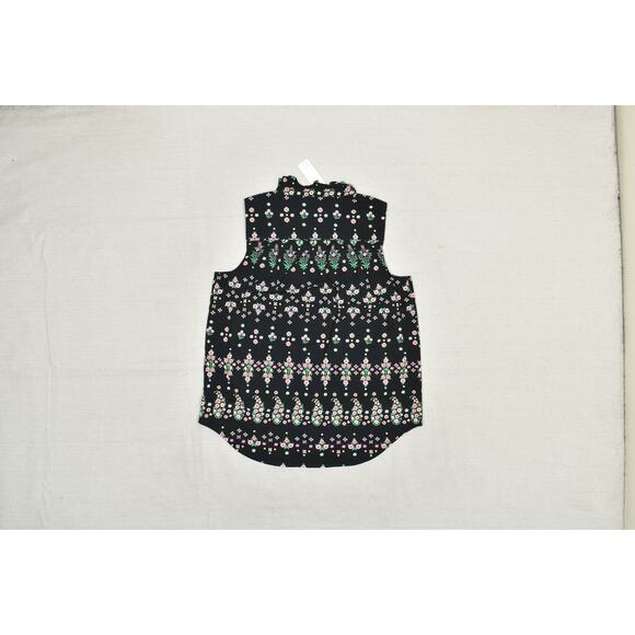 Ann Taylor Blouse Womens Medium Sleeveless Floral Button Front Top New - Picture 6 of 8